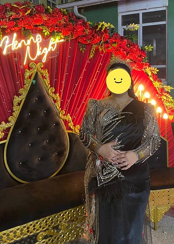 Kadife kına elbisesi - Görsel 5