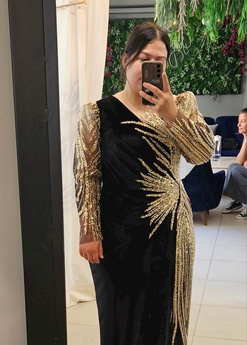 Kadife kına elbisesi - Görsel 8