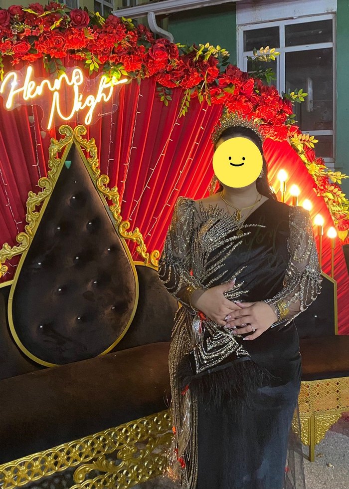 Kadife kına elbisesi - Görsel 5