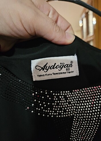 Tesettür büyük beden pullu elbise - Görsel 6