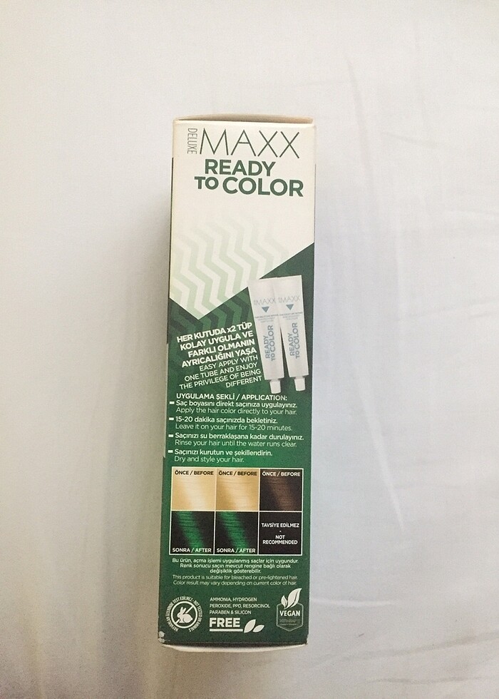 Yarı kalıcı saç boyası yeşil - Görsel 2