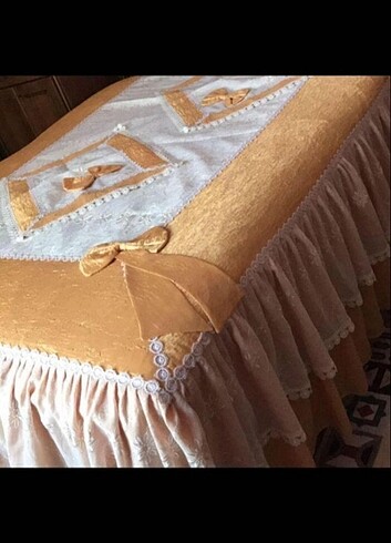 Beden altın Renk Yatak örtüsü