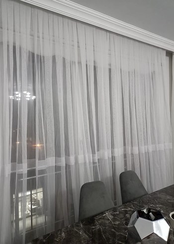 Modern Beyaz Şeffaf Tül Perde - Görsel 8