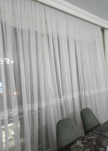 Modern Beyaz Şeffaf Tül Perde - Görsel 3