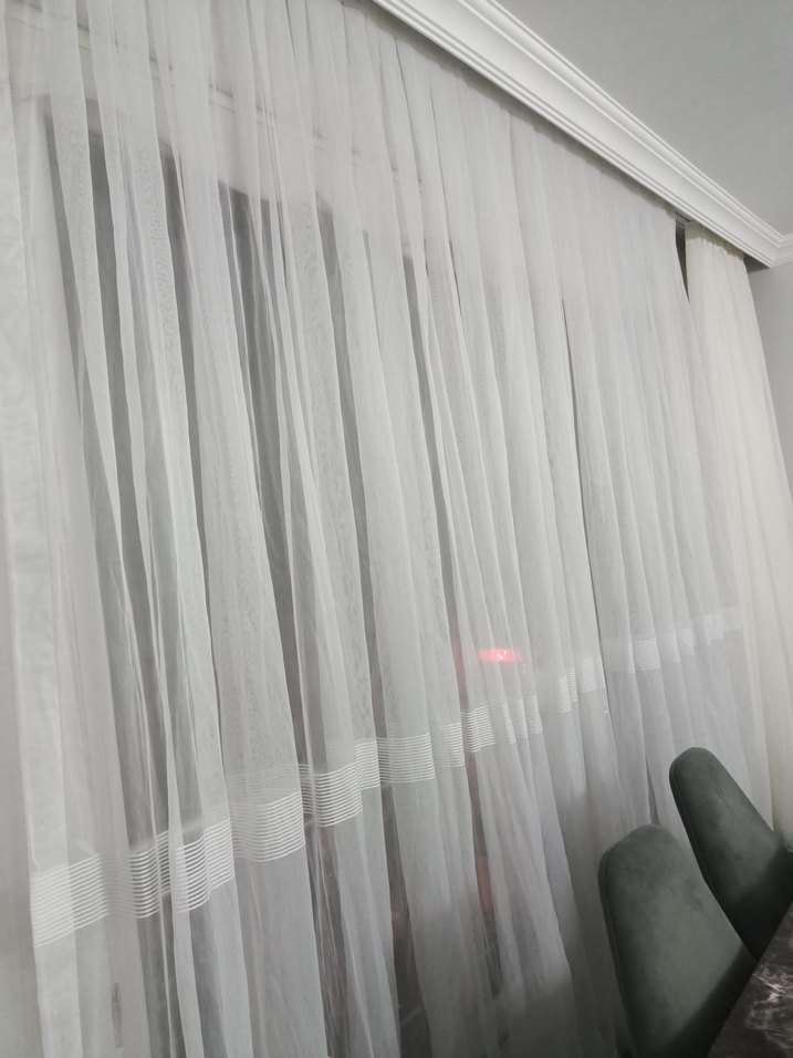 Modern Beyaz Şeffaf Tül Perde - Görsel 4