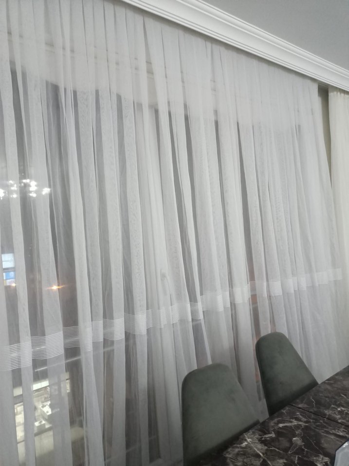 Modern Klasik Beyaz Tül Perde - Görsel 2