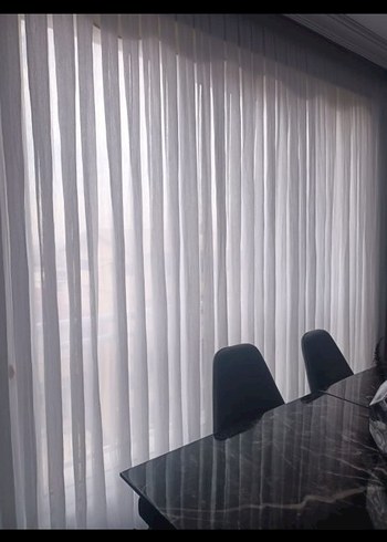 Modern Klasik Beyaz Gri Perde - Görsel 4