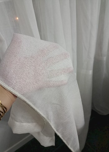 Modern Klasik Beyaz Ekose Perde - Görsel 6