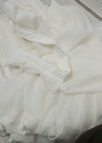 Modern Klasik Beyaz Ekose Perde - Görsel 10