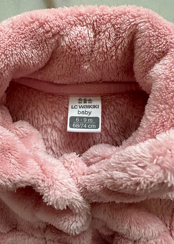 Kürklü Pembe Bebek Kışlık Mont - Görsel 7