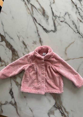 Kürklü Pembe Bebek Kışlık Mont - Görsel 8