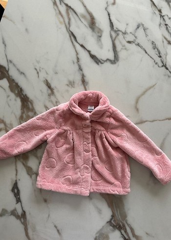 Kürklü Pembe Bebek Kışlık Mont - Görsel 4