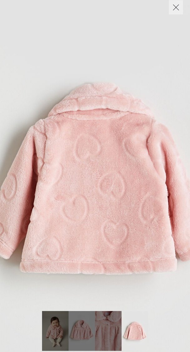 Kürklü Pembe Bebek Kışlık Mont - Görsel 3