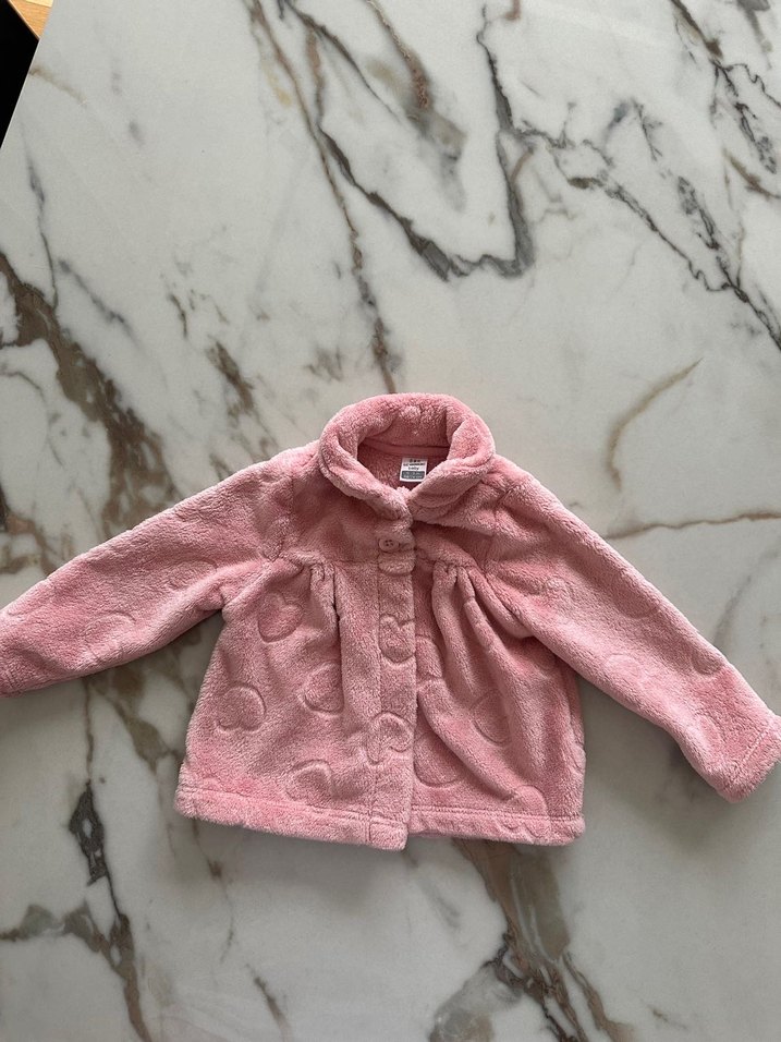 Kürklü Pembe Bebek Kışlık Mont - Görsel 4