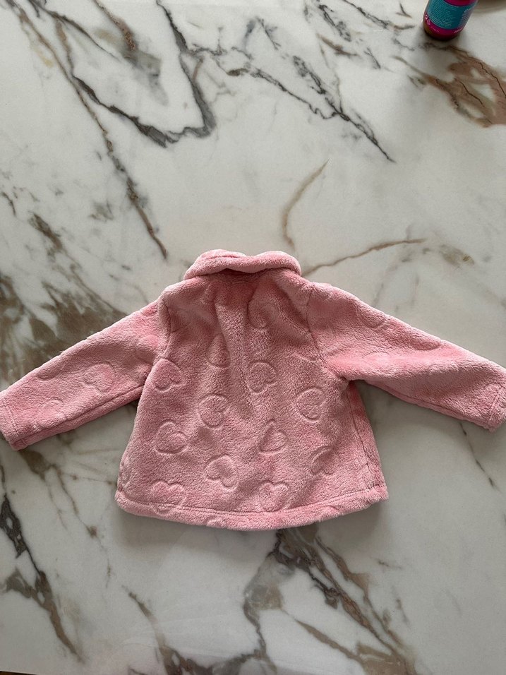 Kürklü Pembe Bebek Kışlık Mont - Görsel 5