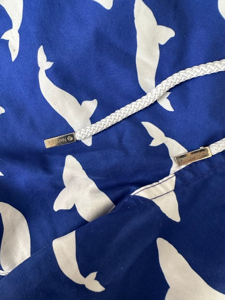 Erkek Çocuk Mavi Balina Desenli Deniz Şortu - Görsel 3