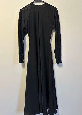 50 Beden siyah Renk Drapeli Uzun Siyah Gotik Elbise