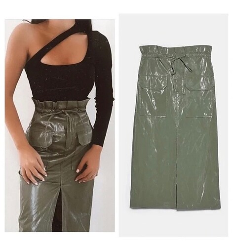 Zara rugan yeşil etek