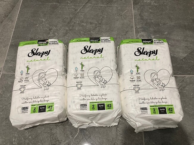 Sleepy bebek bezi 2 numara 3 lü paket