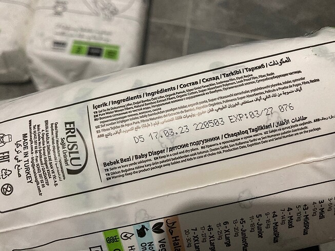 2 Beden: 3-6 kg Beden Sleepy bebek bezi 2 numara 3 lü paket