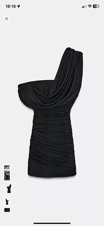 Zara taşlı mini elbise