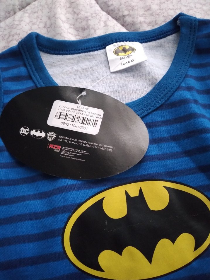 Mavi Çizgili Erkek Bebek Askılı Body - Görsel 3