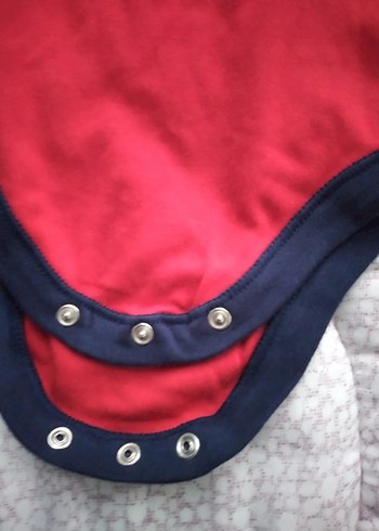 Kırmızı Baskılı Kısa Kollu Bebek Body - Görsel 5