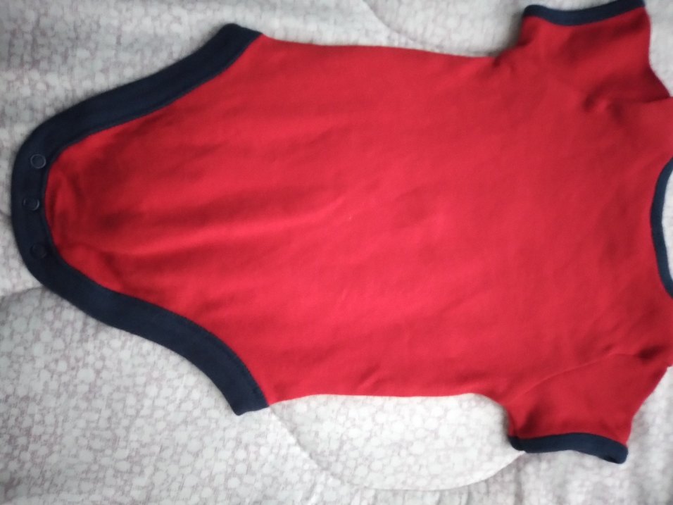 Kırmızı Baskılı Kısa Kollu Bebek Body - Görsel 4