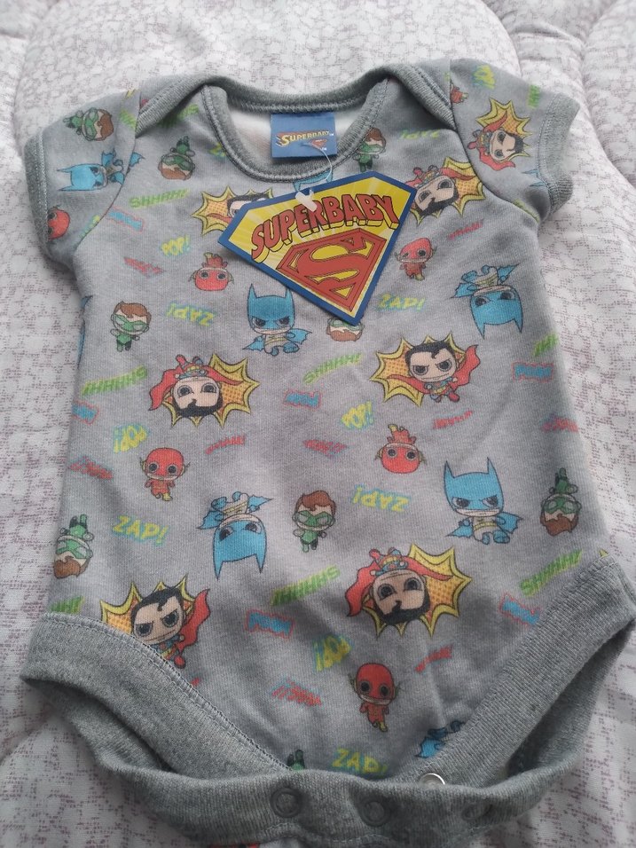 Desenli Gri Bebek Çıtçıtlı Body - Görsel 4