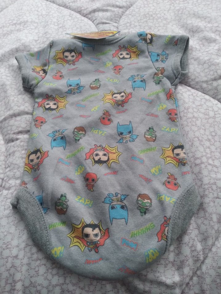 Desenli Gri Bebek Çıtçıtlı Body - Görsel 2