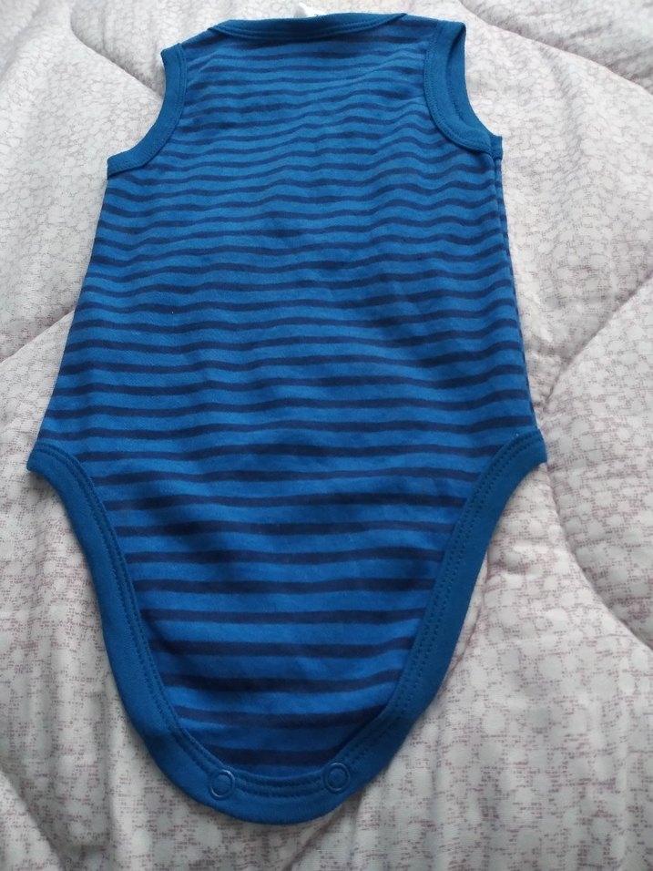 Çizgili Batman Baskılı Erkek Bebek Atlet Body - Görsel 4