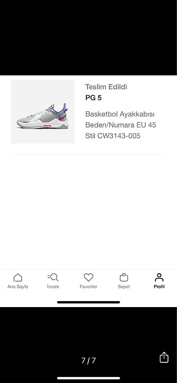 Basketbol ayakkabısı pg5