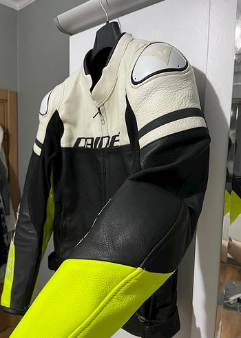m Beden beyaz Renk Beyaz-Siyah Deri Biker Ceket