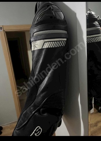 tek beden Beden siyah Renk Motor ceketi Siyah Kemerli Kısa Deri Biker Ceket