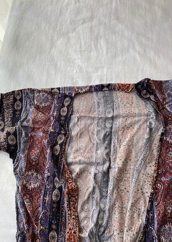 Desenli Uzun Kadın Kimono - Görsel 3