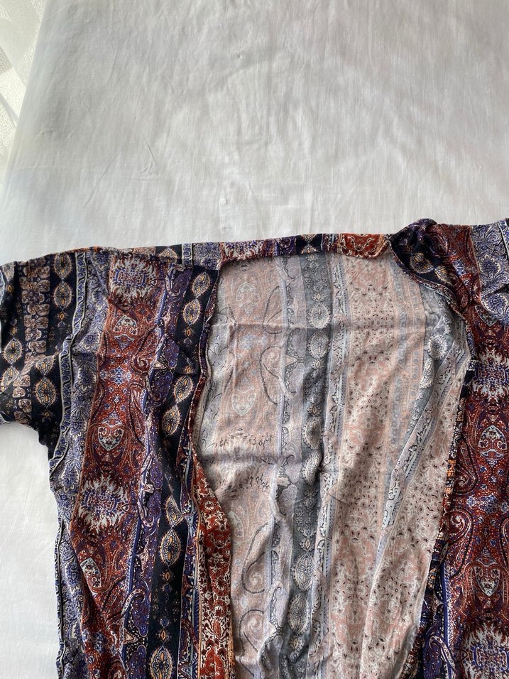 Desenli Uzun Kadın Kimono - Görsel 3