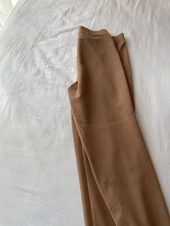 Kadın Bej Normal Boy Kumaş Pantolon - Görsel 5