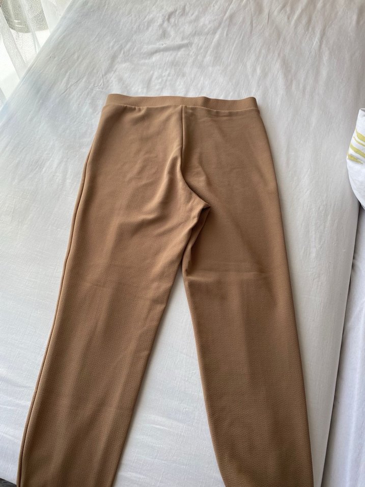 Kadın Bej Normal Boy Kumaş Pantolon - Görsel 4