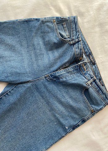 Loose Fit Midi Kadın Kot Pantolon - Görsel 8