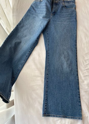 Loose Fit Midi Kadın Kot Pantolon - Görsel 6