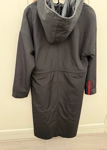 Kadın Siyah Uzun Fermuarlı Yağmurluk Kayra - Görsel 4