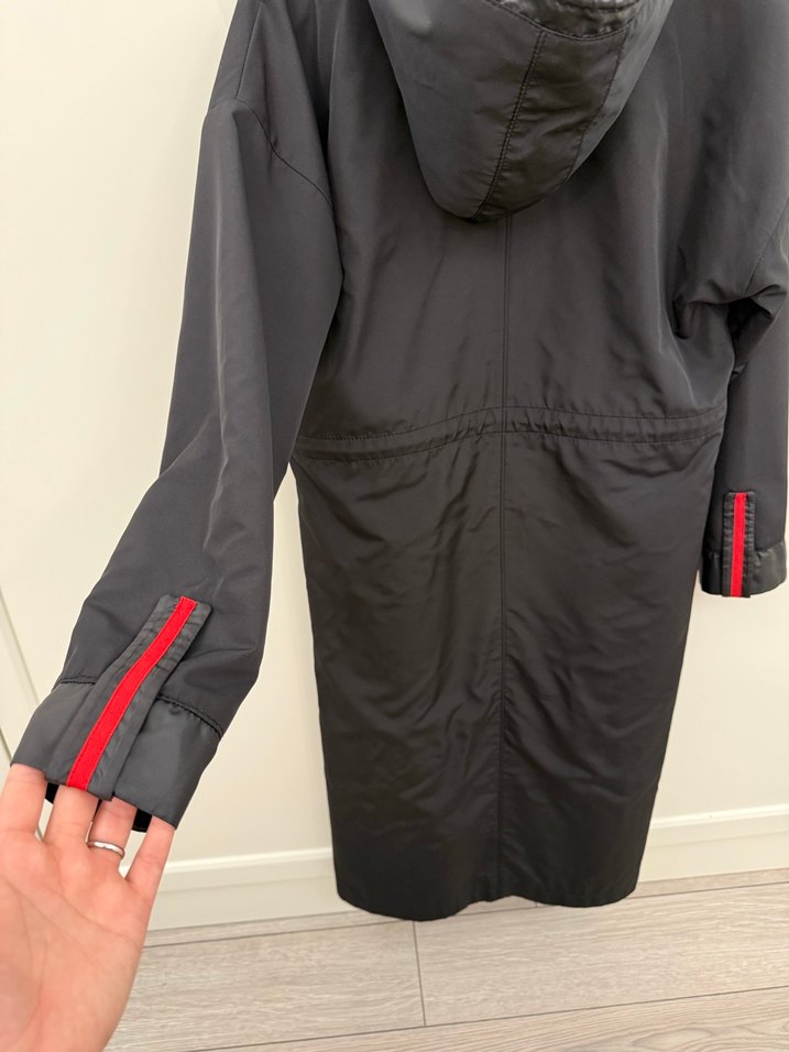 Kadın Siyah Uzun Fermuarlı Yağmurluk Kayra - Görsel 5