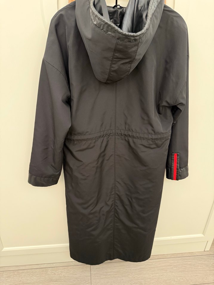 Kadın Siyah Uzun Fermuarlı Yağmurluk Kayra - Görsel 4