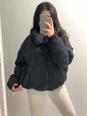 Siyah Oversize Mont