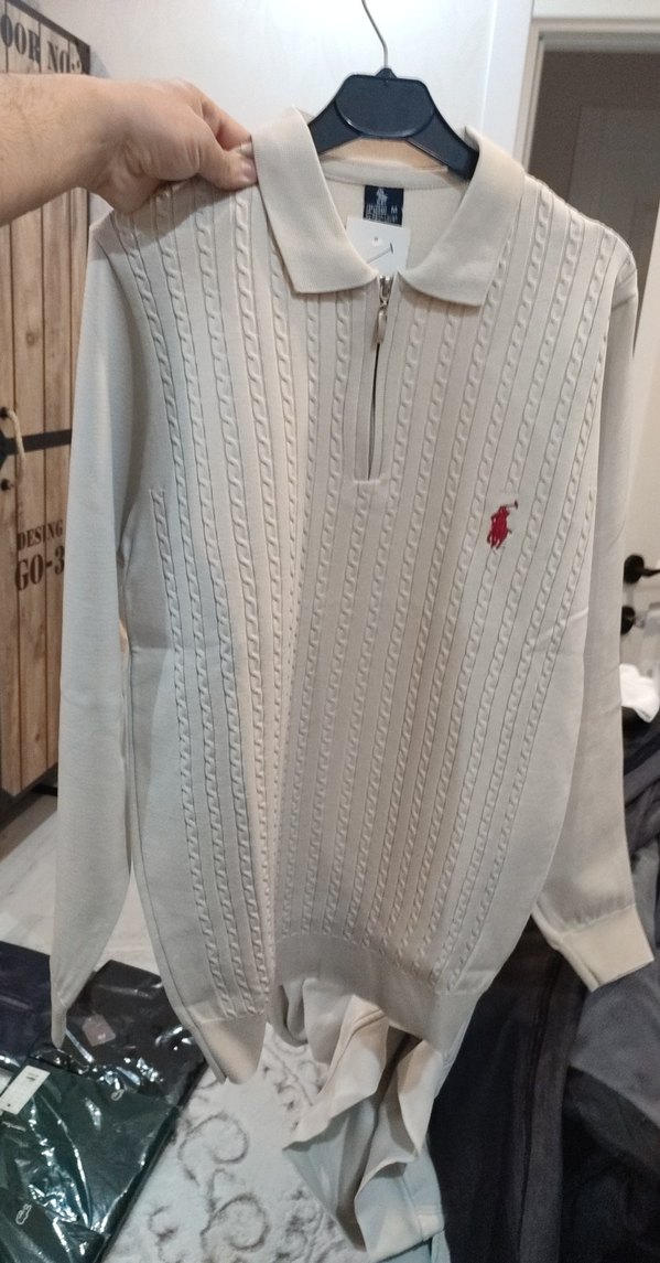 Uzun Kollu Fermuarlı Polo Tişört - Görsel 2