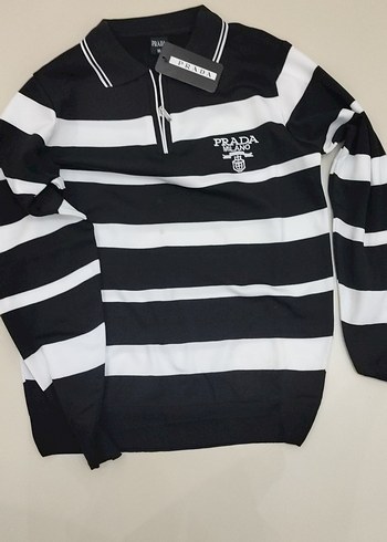 Prada Siyah polo yaka tşört - Görsel 3