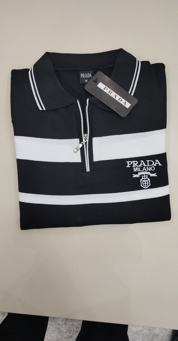 Prada Siyah polo yaka tşört - Görsel 2