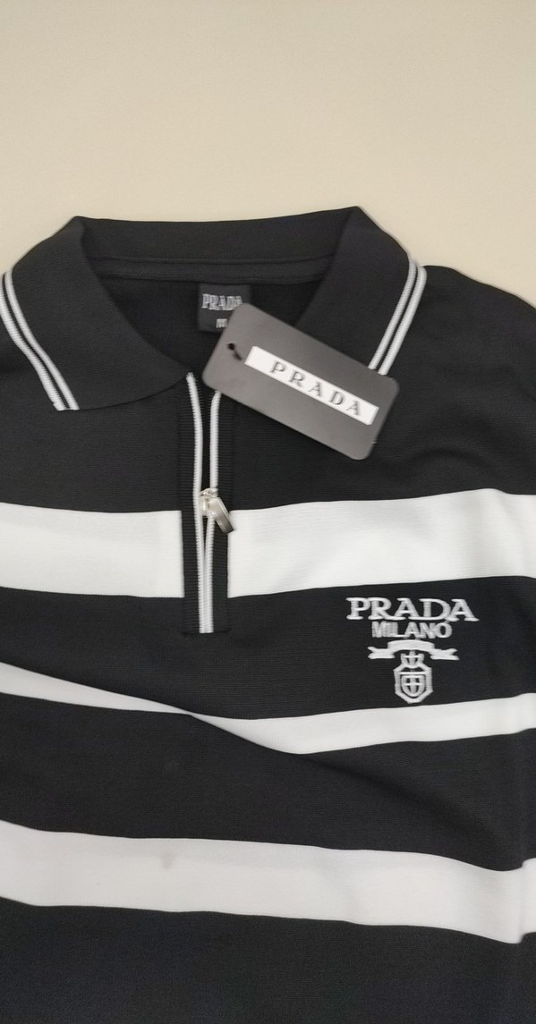 Prada Siyah polo yaka tşört - Görsel 4