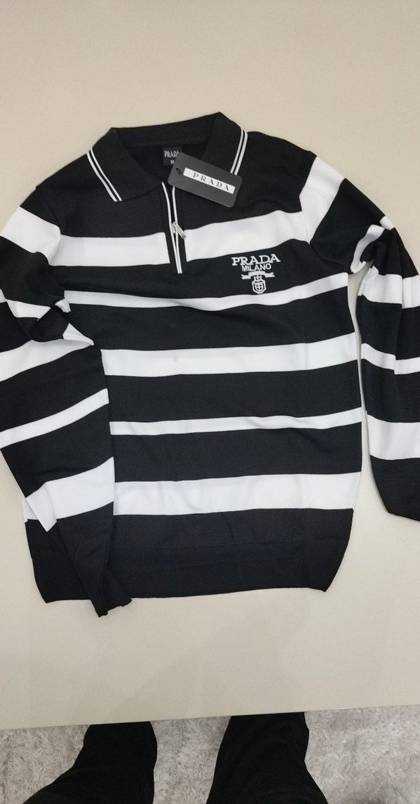 Prada Siyah polo yaka tşört - Görsel 3