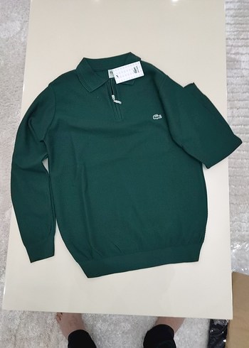 Yeşil Fermuarlı Uzun Kollu Erkek Polo Tişört - Görsel 5